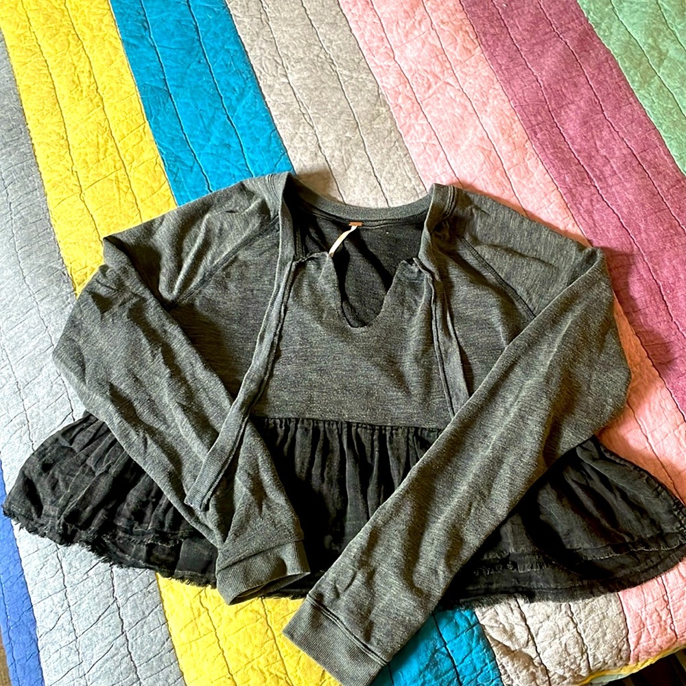 Free People cropped sweatshirt